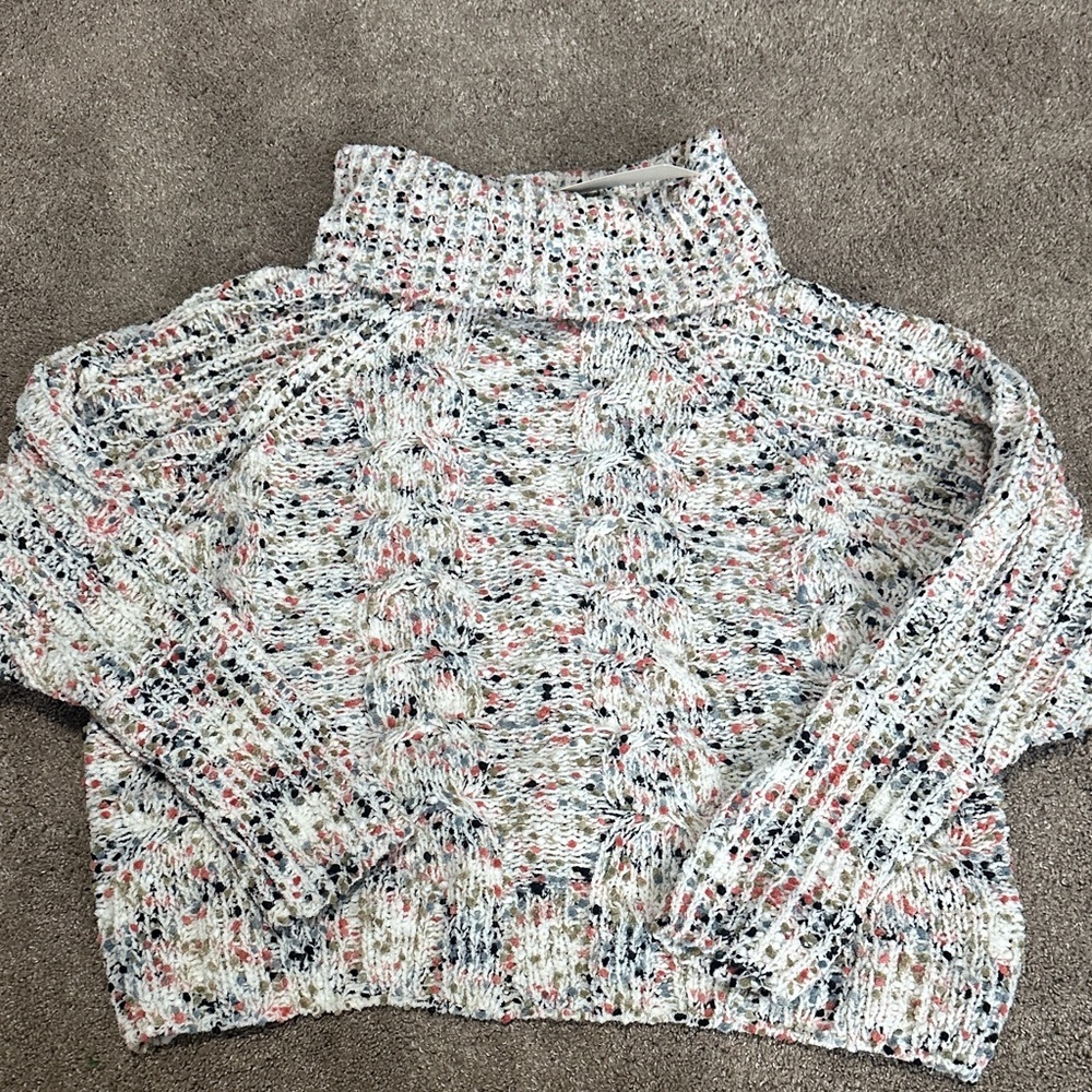 Multicolor Cable Knit Sweater
